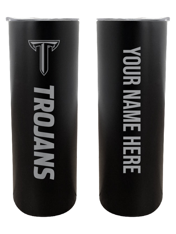 Troy University Customizable 20 oz Engraved Insulated Skinny Tumbler Officially Licensed Collegiate Product Black