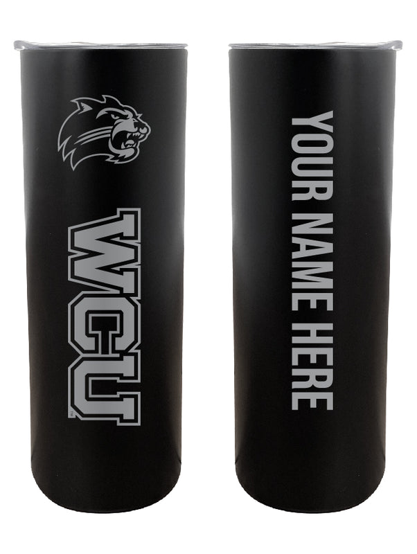 Western Carolina University Customizable 20 oz Engraved Insulated Skinny Tumbler Officially Licensed Collegiate Product Black