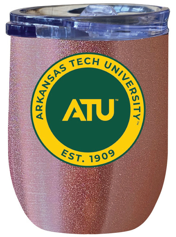 Arkansas Tech University 12 oz Insulated Wine Stainless Steel Tumbler Rose Gold Officially Licensed Collegiate Product Rose Gold