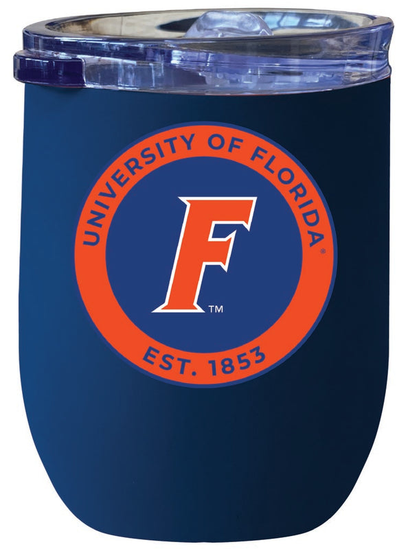 Florida Gators 12 oz Insulated Wine Stainless Steel Tumbler Navy Officially Licensed Collegiate Product Navy