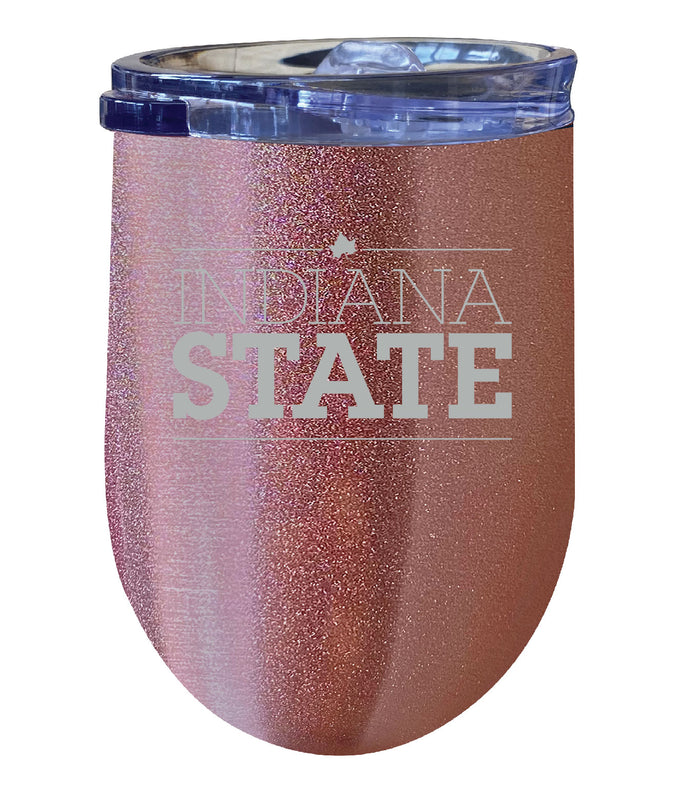 Indiana State University 12oz Laser Etched Insulated Wine Stainless Steel Tumbler