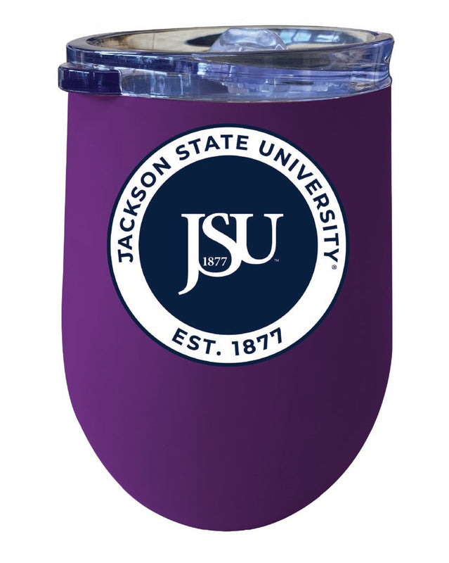 Jackson State University 12 oz Insulated Wine Stainless Steel Tumbler Purple Officially Licensed Collegiate Product Purple