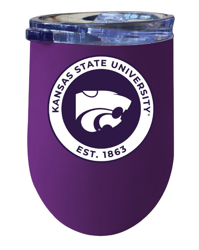 Kansas State Wildcats 12 oz Insulated Wine Stainless Steel Tumbler Purple Officially Licensed Collegiate Product Purple