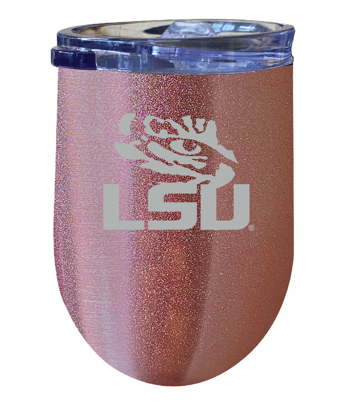 LSU Tigers University 12oz Laser Etched Insulated Wine Stainless Steel Tumbler