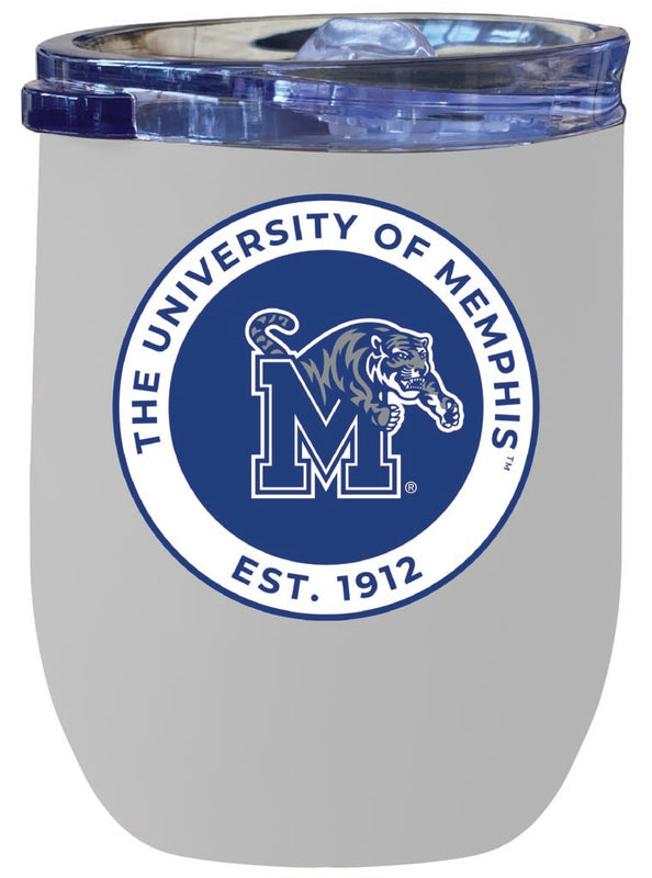 Memphis Tigers 12 oz Insulated Wine Stainless Steel Tumbler White Officially Licensed Collegiate Product White