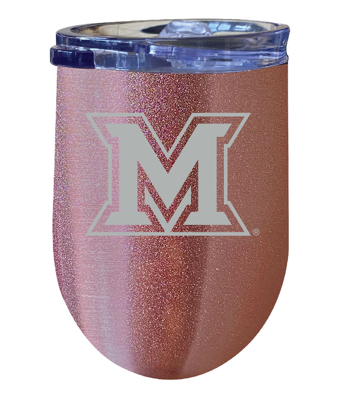 Miami of Ohio 12oz Laser Etched Insulated Wine Stainless Steel Tumbler