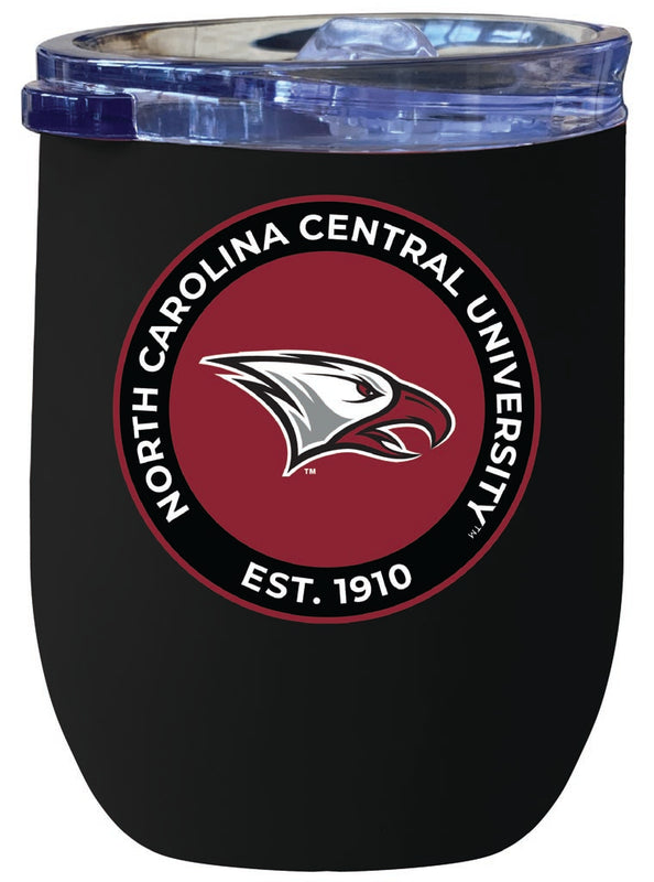 North Carolina Central Eagles 12 oz Insulated Wine Stainless Steel Tumbler Black Officially Licensed Collegiate Product Black