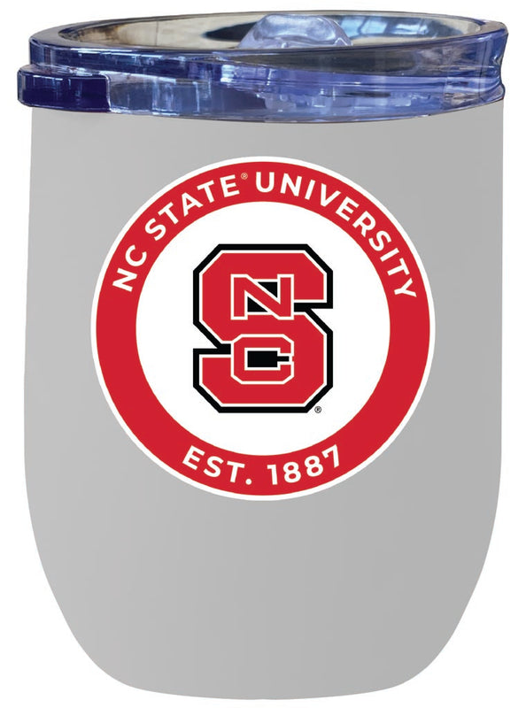 NC State Wolfpack 12 oz Insulated Wine Stainless Steel Tumbler White Officially Licensed Collegiate Product White