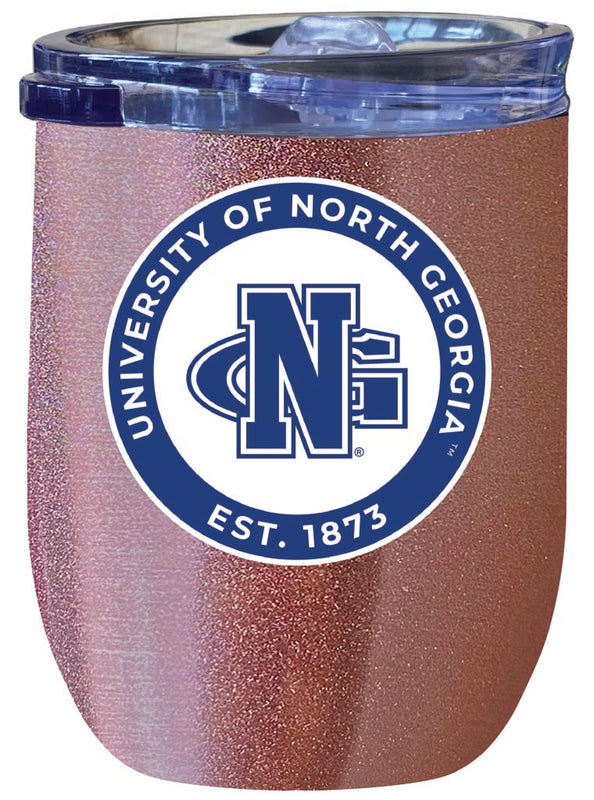 North Georgia Nighthawks 12 oz Insulated Wine Stainless Steel Tumbler Rose Gold Officially Licensed Collegiate Product Rose Gold