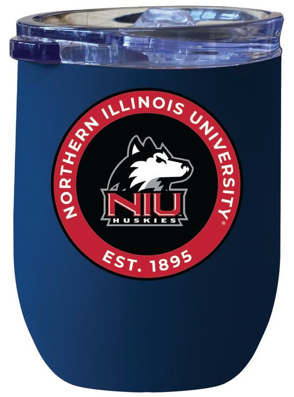 Northern Illinois Huskies 12 oz Insulated Wine Stainless Steel Tumbler Navy Officially Licensed Collegiate Product Navy