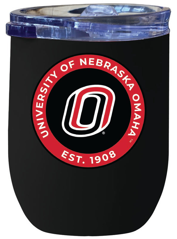 Nebraska at Omaha 12 oz Insulated Wine Stainless Steel Tumbler Black Officially Licensed Collegiate Product Black