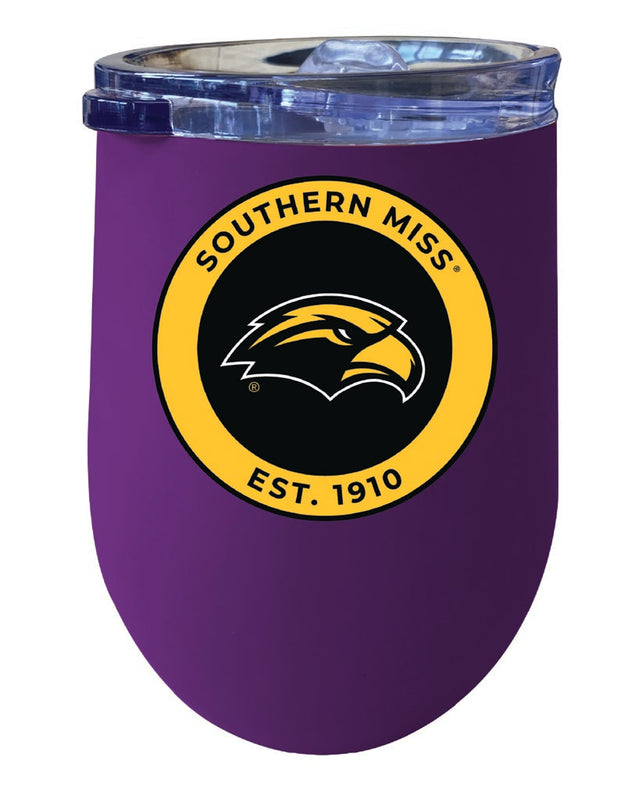Southern Mississippi Golden Eagles 12 oz Insulated Wine Stainless Steel Tumbler Purple Officially Licensed Collegiate Product Purple