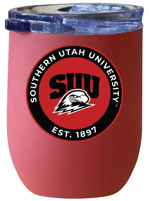 Southern Utah University 12 oz Insulated Wine Stainless Steel Tumbler Coral Officially Licensed Collegiate Product Coral