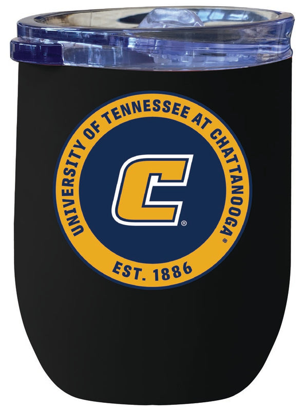 University of Tennessee at Chattanooga 12 oz Insulated Wine Stainless Steel Tumbler Black Officially Licensed Collegiate Product Black