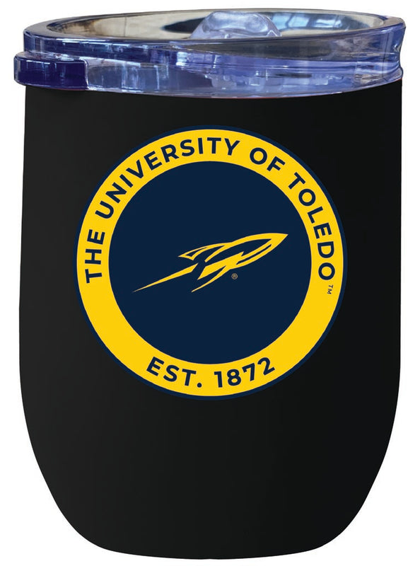 Toledo Rockets 12 oz Insulated Wine Stainless Steel Tumbler Black Officially Licensed Collegiate Product Black