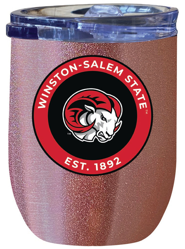 Winston-Salem State 12 oz Insulated Wine Stainless Steel Tumbler Rose Gold Officially Licensed Collegiate Product Rose Gold