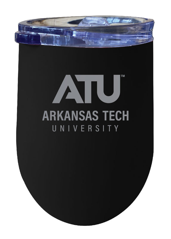 Arkansas Tech University 12 oz Engraved Insulated Wine Stainless Steel Tumbler Navy Officially Licensed Collegiate Product