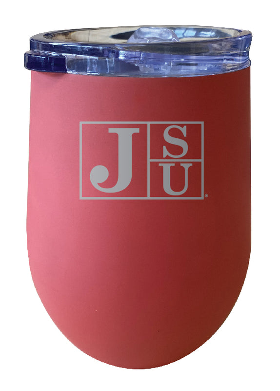 Jackson State University NCAA Laser-Etched Wine Tumbler - 12oz Stainless Steel Insulated Cup