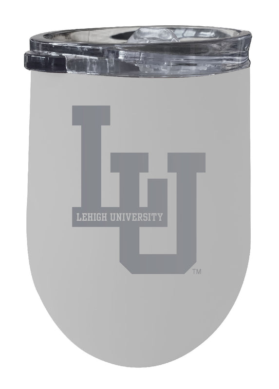 Lehigh University Mountain Hawks 12 oz Engraved Insulated Wine Stainless Steel Tumbler White Officially Licensed Collegiate Product