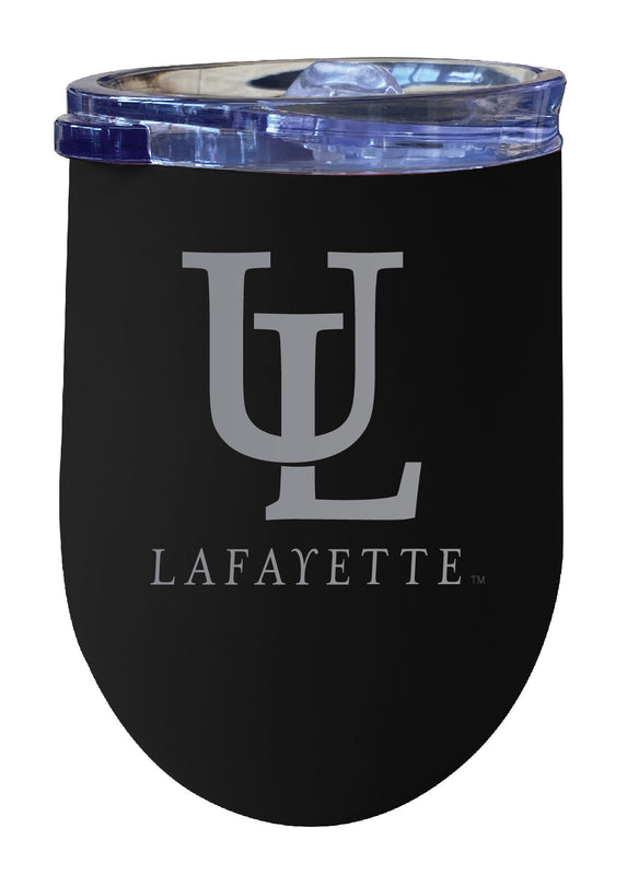 Louisiana at Lafayette 12 oz Engraved Insulated Wine Stainless Steel Tumbler Navy Officially Licensed Collegiate Product