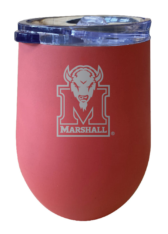 Marshall Thundering Herd NCAA Laser-Etched Wine Tumbler - 12oz Stainless Steel Insulated Cup