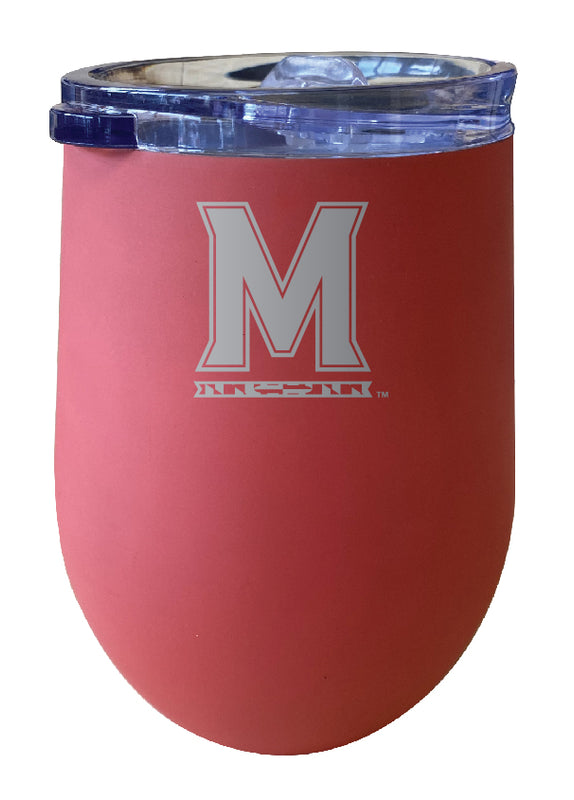 Maryland Terrapins NCAA Laser-Etched Wine Tumbler - 12oz Stainless Steel Insulated Cup