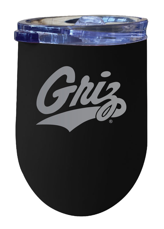 Montana University 12 oz Engraved Insulated Wine Stainless Steel Tumbler Coral Officially Licensed Collegiate Product