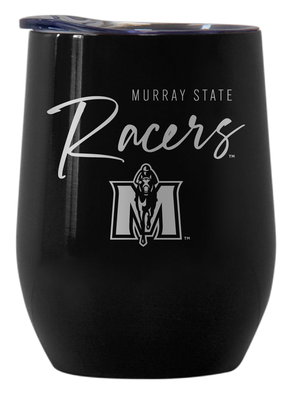 Murray State University Officially Licensed 12 oz Engraved Insulated Wine Stainless Steel Tumbler Black
