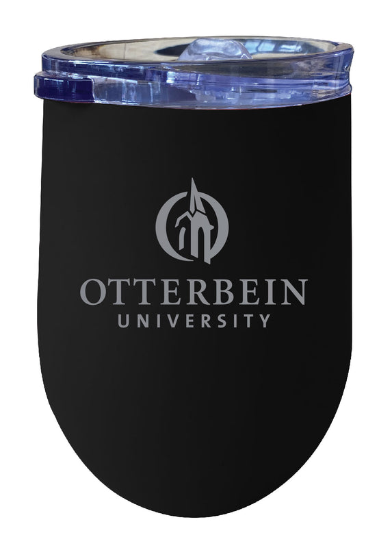 Otterbein University 12 oz Engraved Insulated Wine Stainless Steel Tumbler Black Officially Licensed Collegiate Product