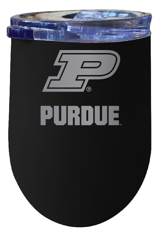 Purdue Boilermakers NCAA Laser-Etched Wine Tumbler - 12oz Stainless Steel Insulated Cup