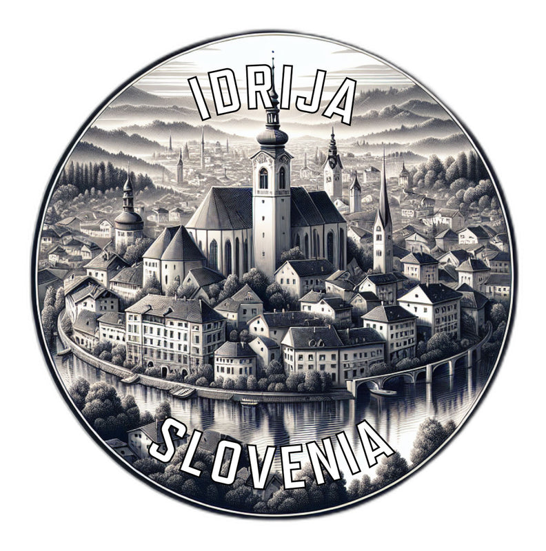 Idrija Slovenia Souvenir Die Cut Flat Magnet 2-Inch
