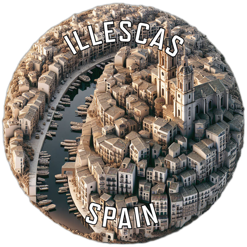 Illescas Spain Souvenir Die Cut Flat Magnet 2-Inch