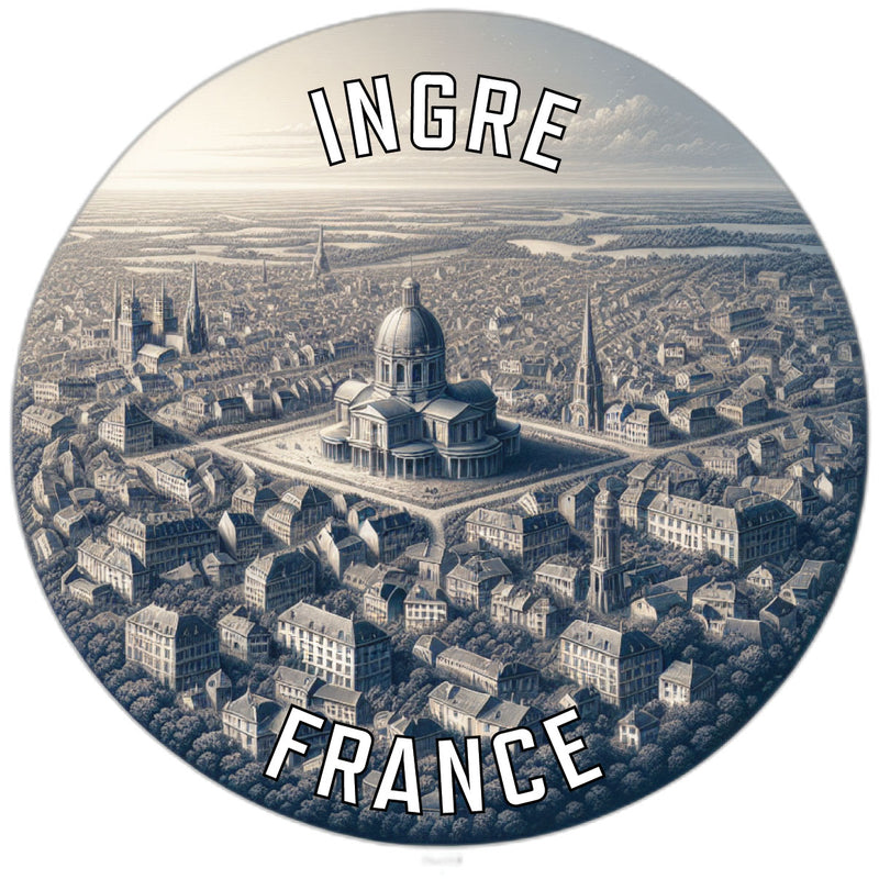 Ingre France Souvenir Die Cut Flat Magnet 3-Inch