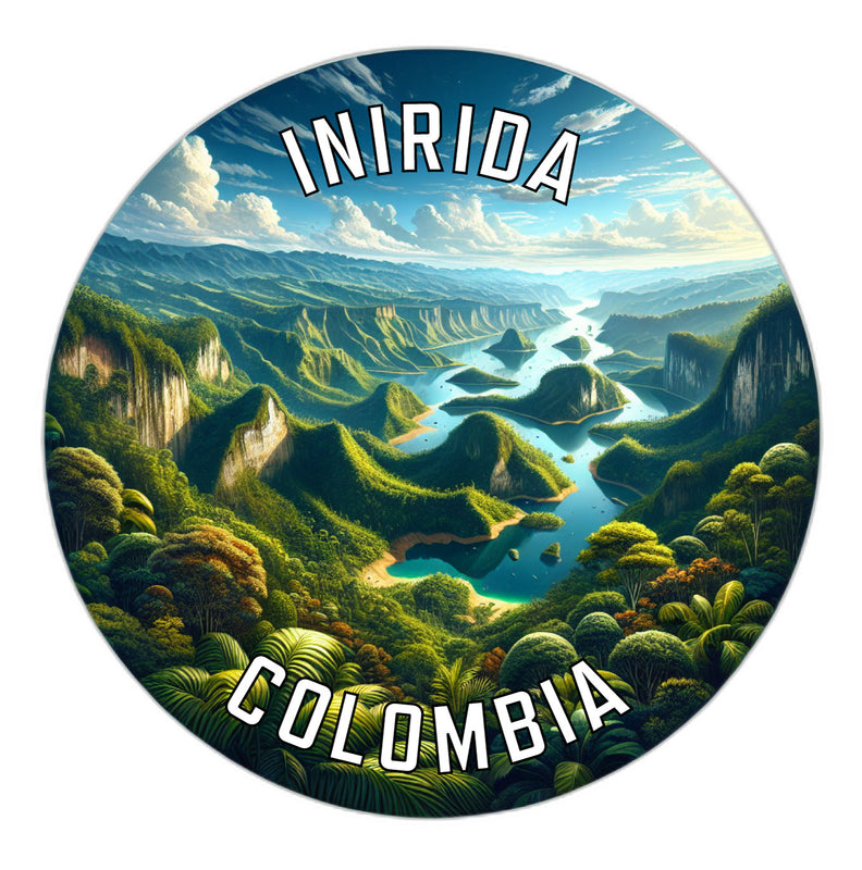 Inirida Colombia Souvenir Die Cut Flat Magnet 6-Inch