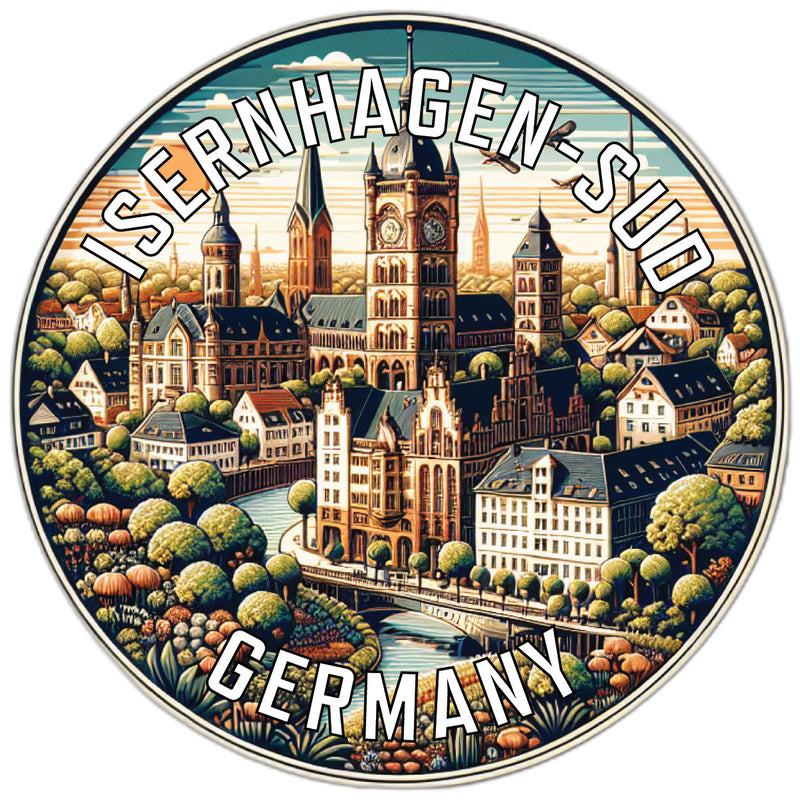 Isernhagen Sud Germany Souvenir Die Cut Flat Magnet 2-Inch