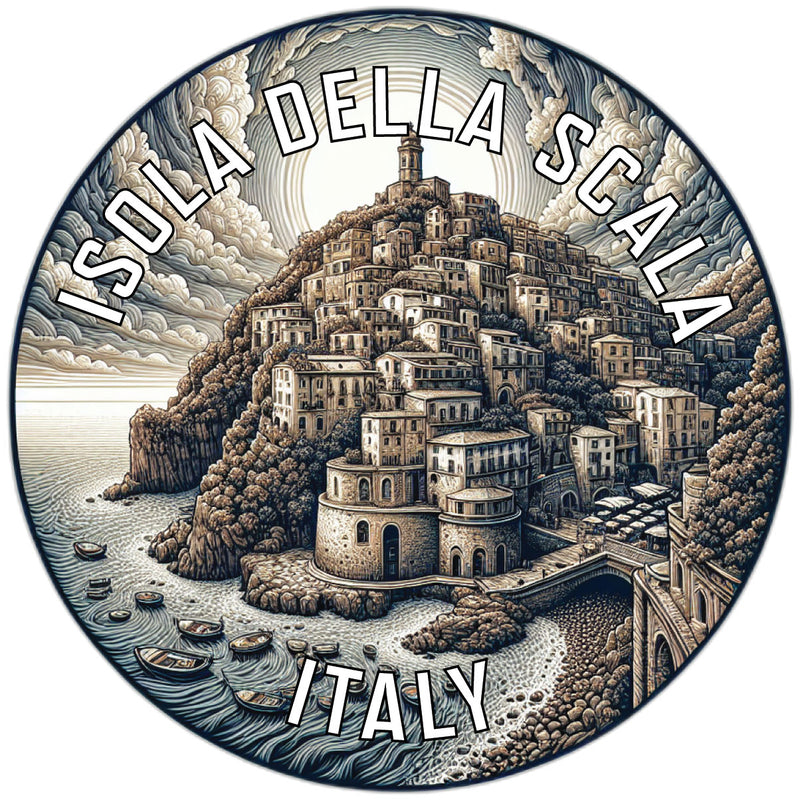 Isola della Scala Italy Souvenir Die Cut Flat Magnet 6-Inch