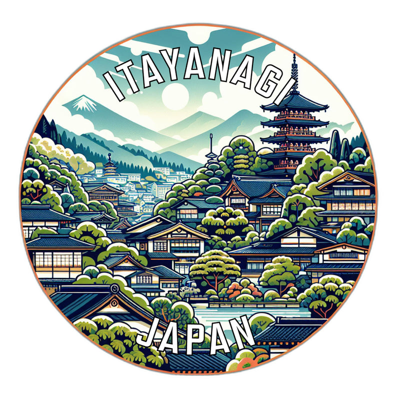 Itayanagi Japan Souvenir Die Cut Flat Magnet 2-Inch