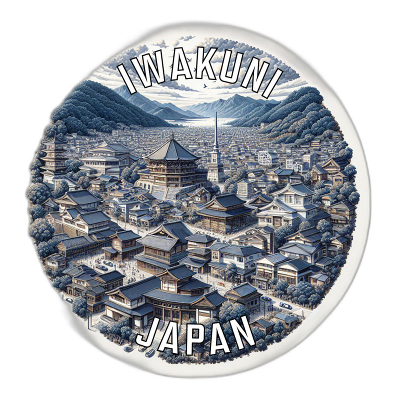 Iwakuni Japan Souvenir Die Cut Flat Magnet 6-Inch