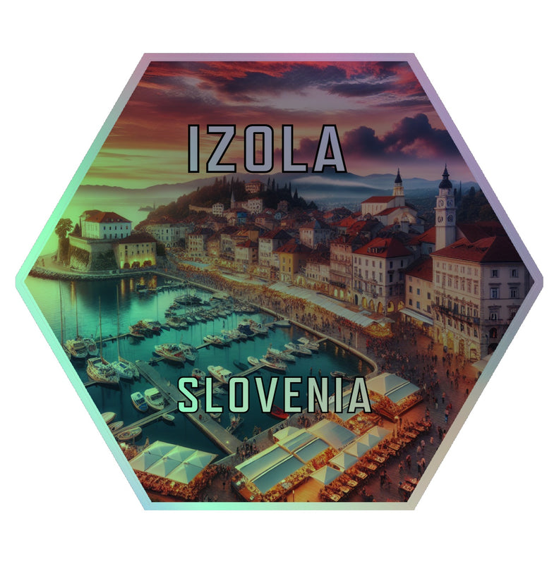 Izola Slovenia Souvenir Die Cut Flat Magnet 2-Inch