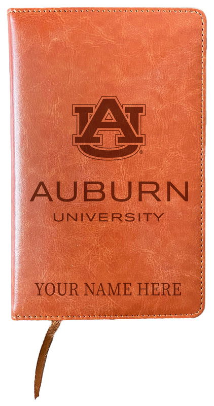 Auburn Tigers Customizable Engraved 8" x 5" Leather Journal Officially Licensed