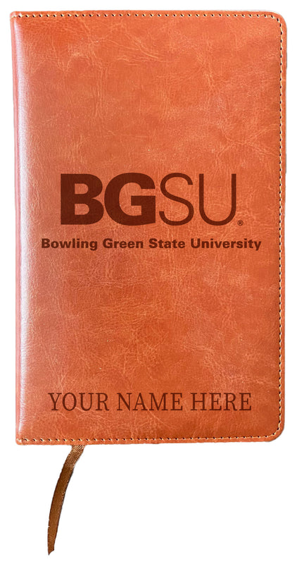 Bowling Green Falcons Customizable Engraved 8" x 5" Leather Journal Officially Licensed