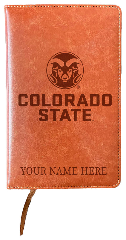 Colorado State Rams Customizable Engraved 8" x 5" Leather Journal Officially Licensed