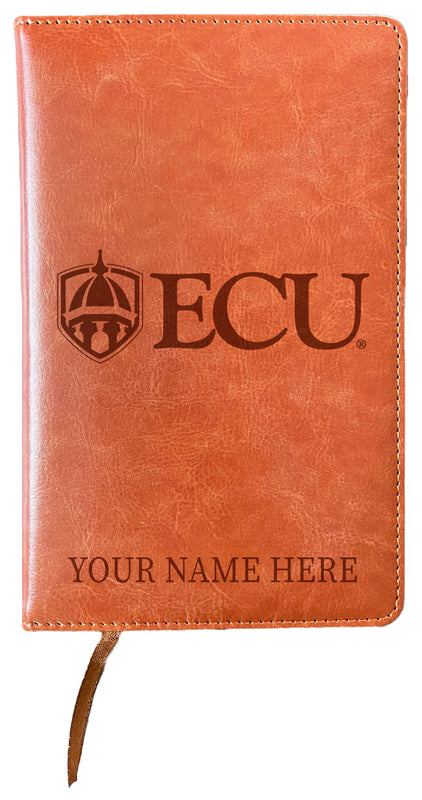 East Carolina Pirates Customizable Engraved 8" x 5" Leather Journal Officially Licensed