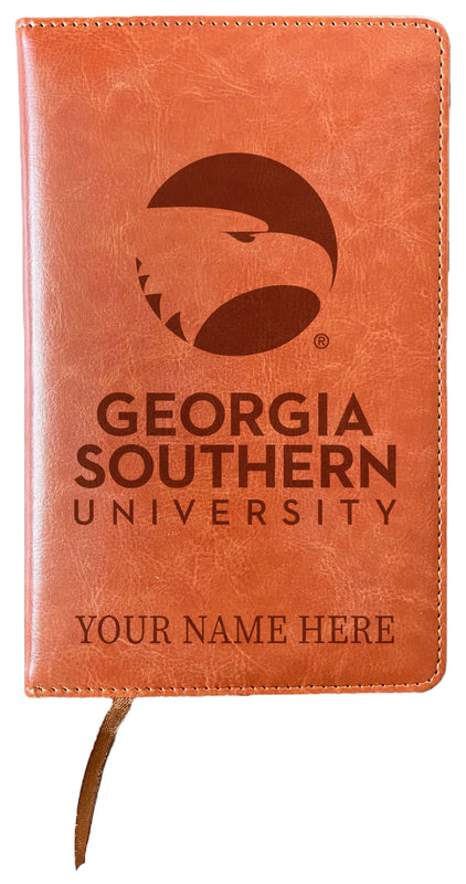 Georgia Southern Eagles Customizable Engraved 8" x 5" Leather Journal Officially Licensed