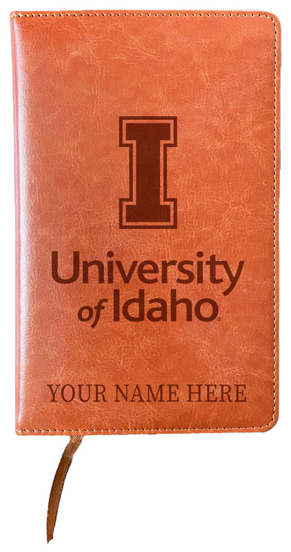 Idaho Vandals Customizable Engraved 8" x 5" Leather Journal Officially Licensed