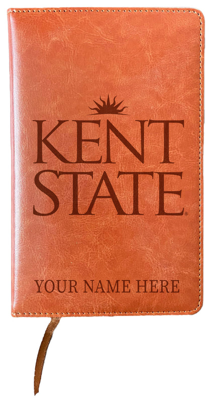 Kent State University Customizable Engraved 8" x 5" Leather Journal Officially Licensed