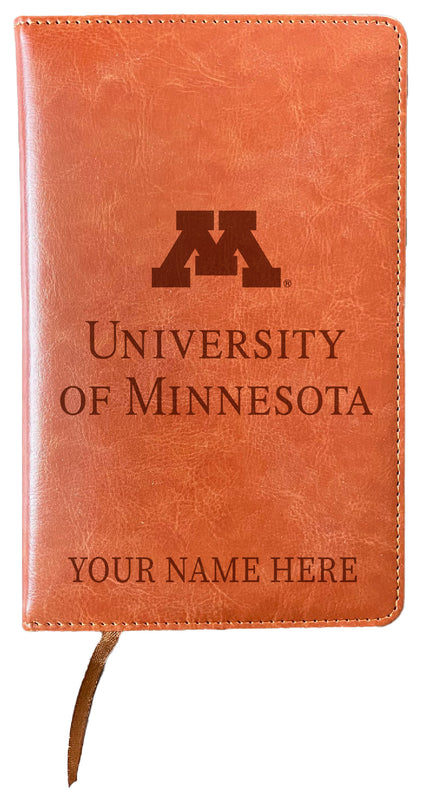 Minnesota Gophers Customizable Engraved 8" x 5" Leather Journal Officially Licensed