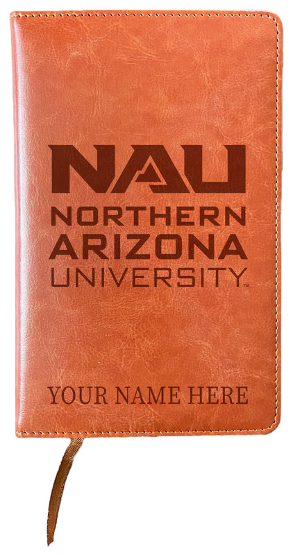 Northern Arizona University Customizable Engraved 8" x 5" Leather Journal Officially Licensed