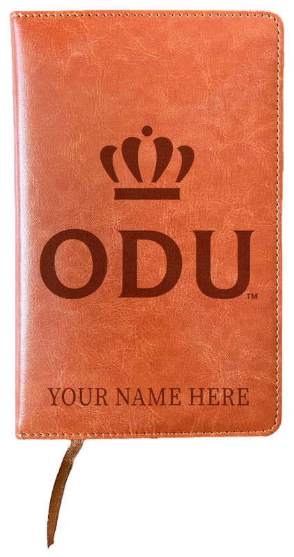 Old Dominion Monarchs Customizable Engraved 8" x 5" Leather Journal Officially Licensed