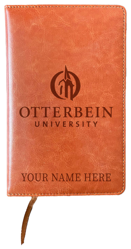Otterbein University Customizable Engraved 8" x 5" Leather Journal Officially Licensed